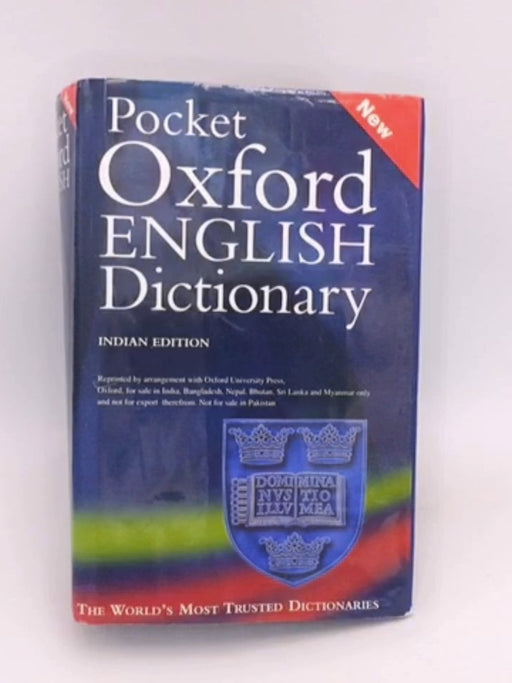 Pocket Oxford Dictionary- Indian Edition - Oxford Dictionaries; 