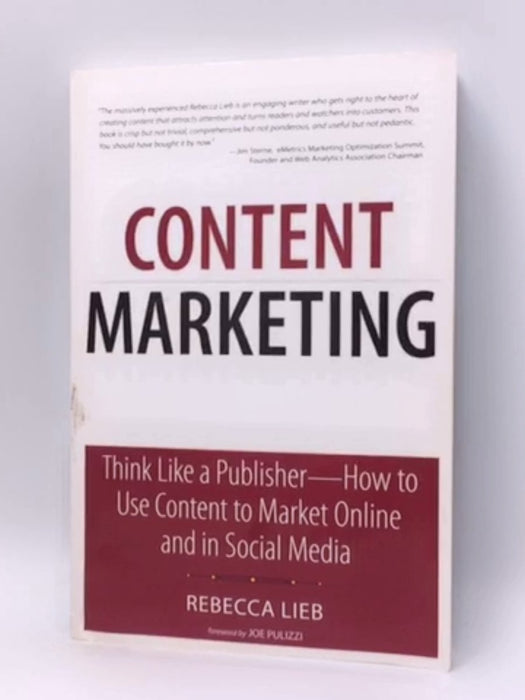 Content Marketing - Rebecca Lieb; 