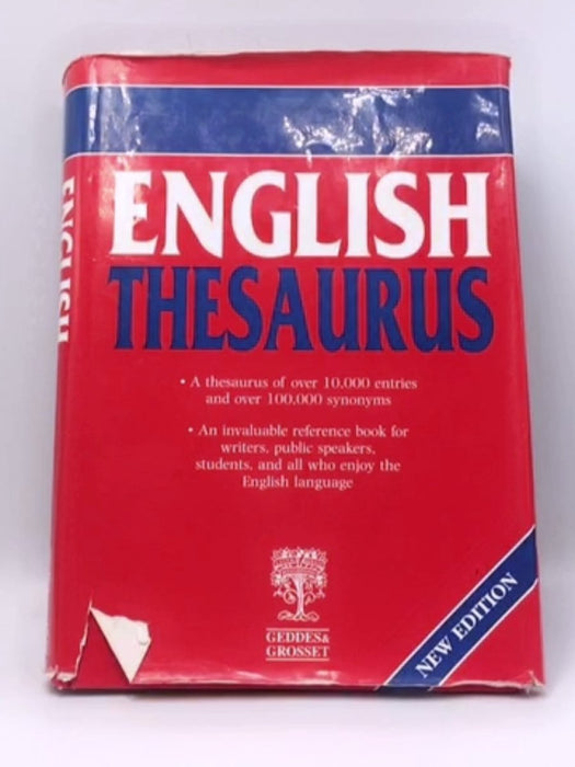 English Thesaurus - Hardcover - Geddes and Grosset