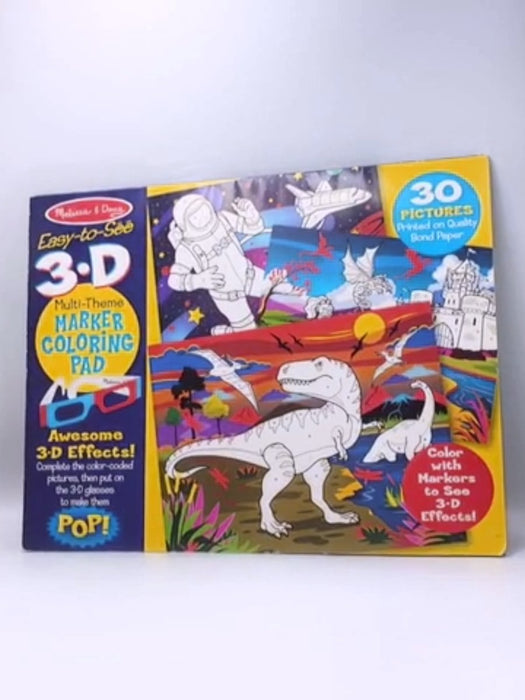 Easy-to-See 3D Marker Coloring Pad - Melissa & Doug