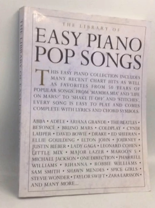 The Library of Easy Piano Pop Songs - Hal Leonard