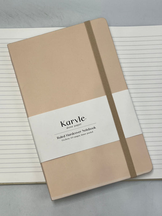 Ruled Hardcover Notebook (Peach) - 