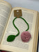 Light Pink Rose Crochet Bookmark - 