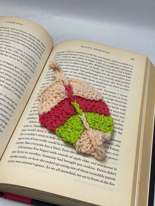 Colorful Leaf Crocher Bookmark - 