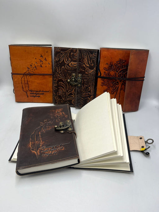 Handmade Leather Notebook ( Designs A) - 