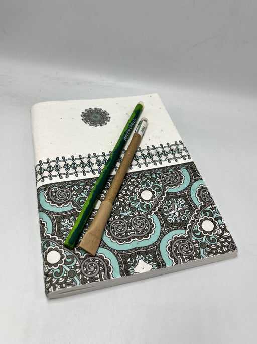 Cotton Notebook with Pen & Pencil (design 2) - 