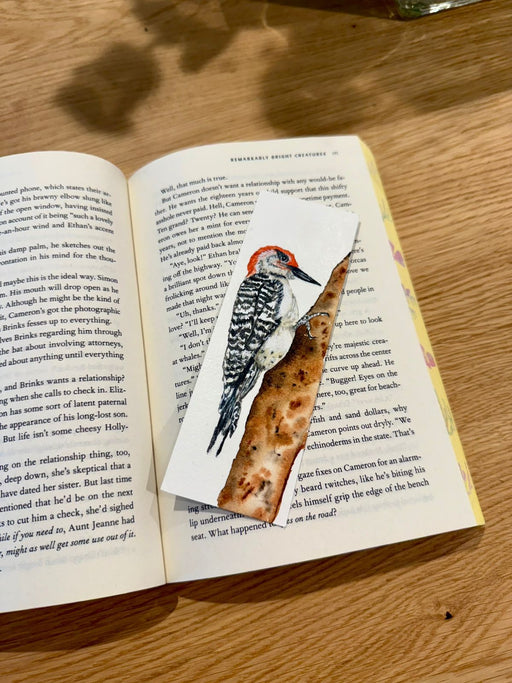 Woodpecker Watercolor Bookmark - 