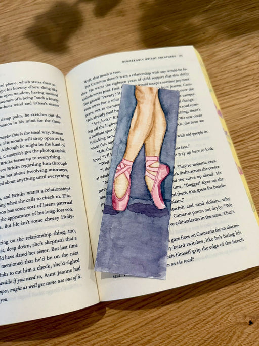 Ballerina Watercolor Bookmark - 