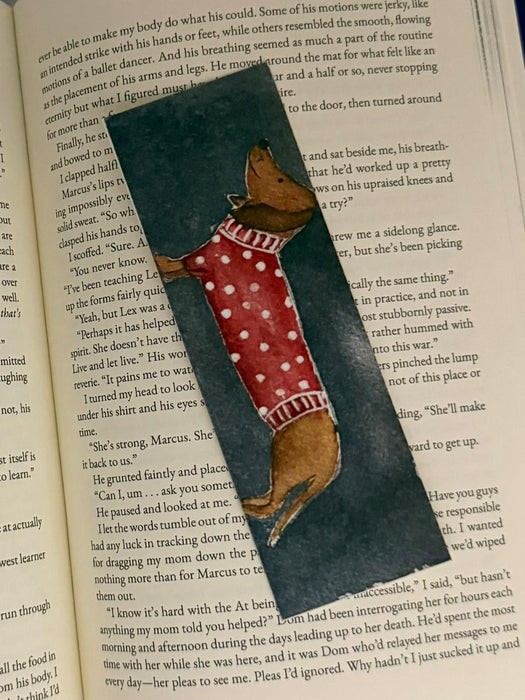 Dachshund Watercolor Bookmark - 