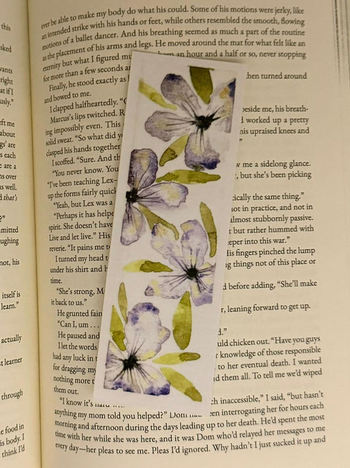 Flower Watercolor Bookmark - 