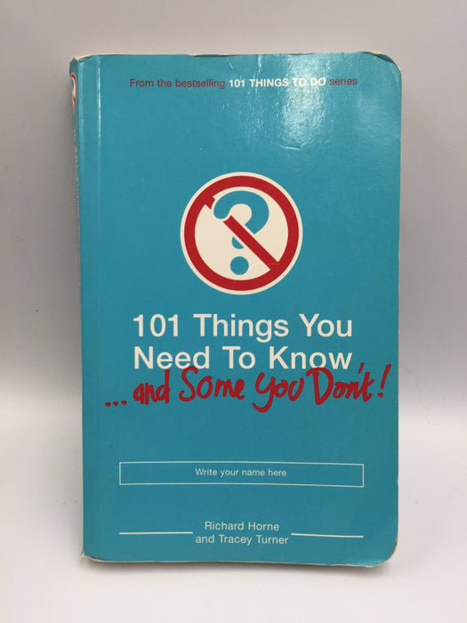 101 Things You Need to Know (...and Some You Don'T) Online Book Store – Bookends