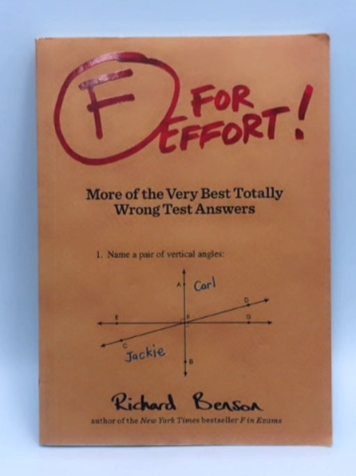 F for Effort - Richard Benson; 