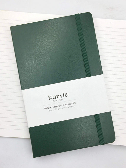 Ruled Hardcover Notebook (Green) - 