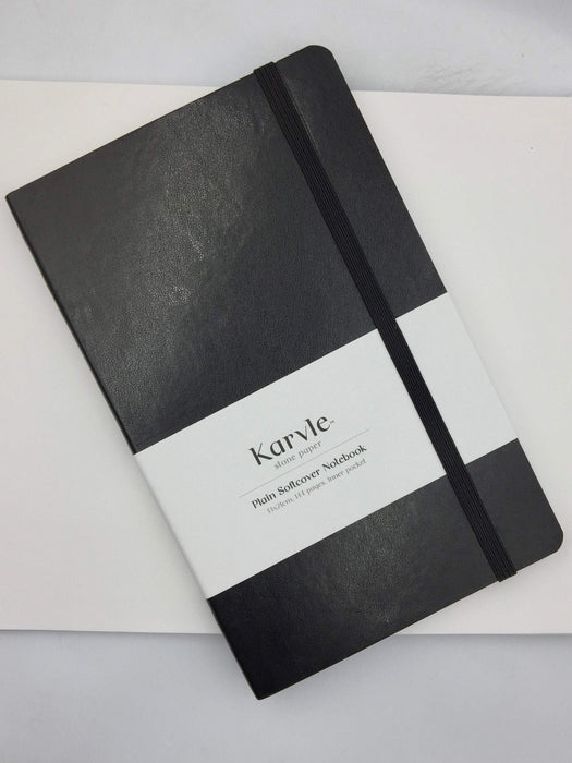 Plain Softcover Notebook (Black) - 