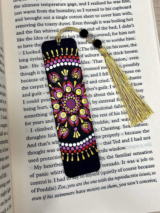 Hand Painted Wooden Bookmark Design 5 - 